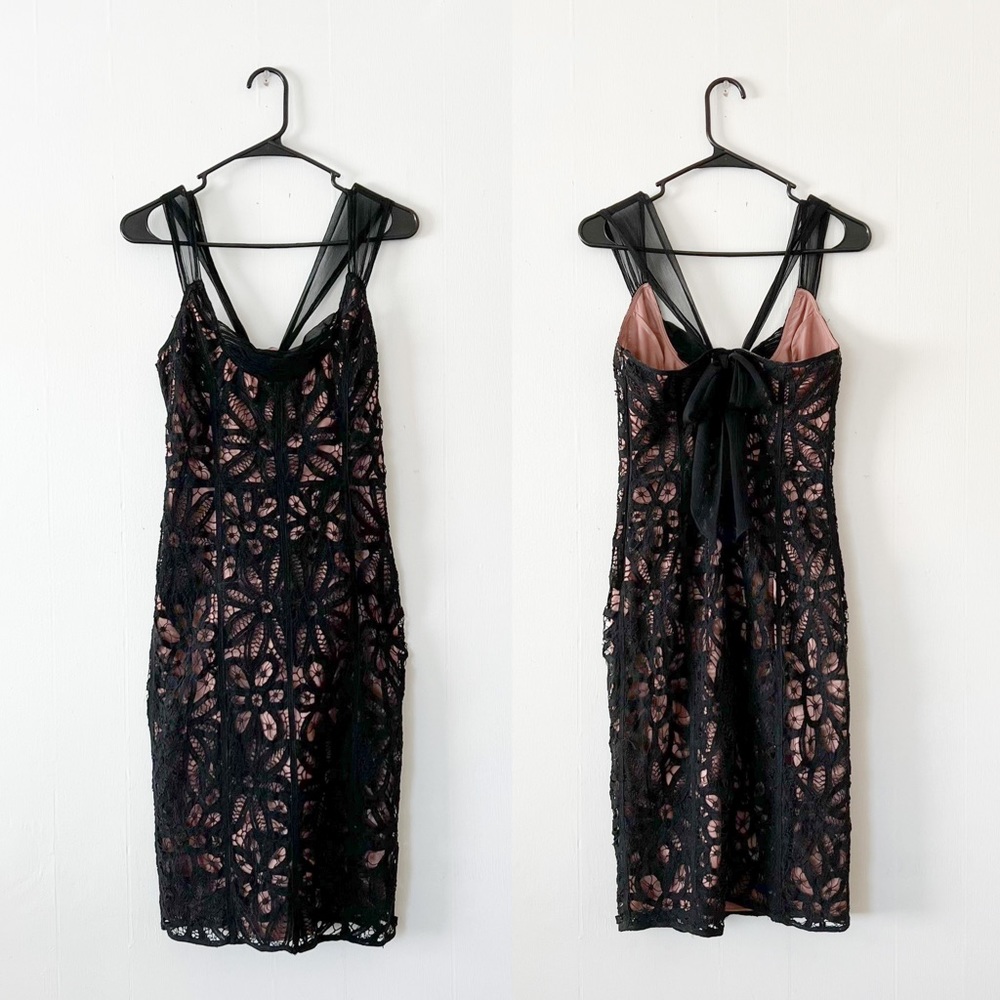 Vintage 90s Y2K Betsey Johnson Silk Crochet Dress